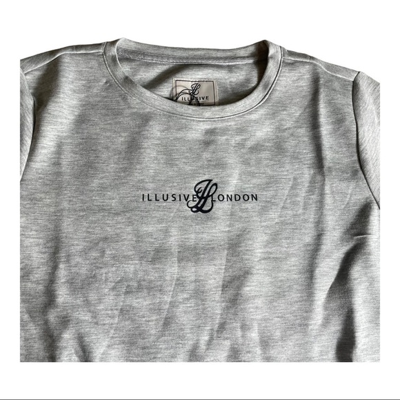 ILLUSIVE London Dual Crew Sweater - Grey Unisex - Picture 9 of 14